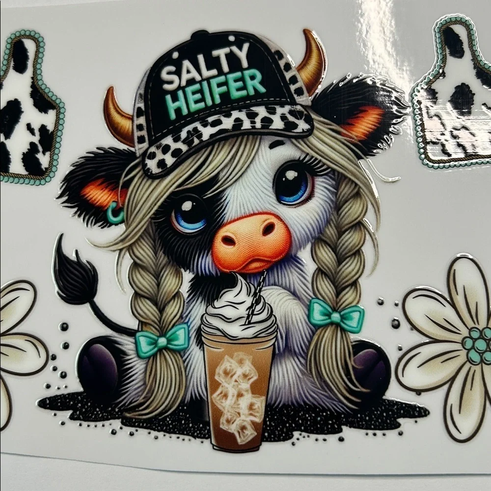 Salty Heifer Cup Decal